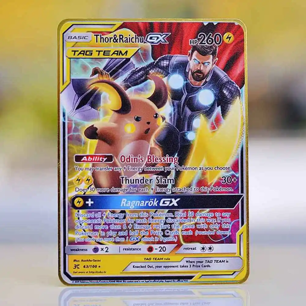 Metal Pokémon Card Marvel Pokemon Cards Gold Charizard Vmax Mario Venusaur Vstar Anime Trading Card Board Games Kids Toys Gifts