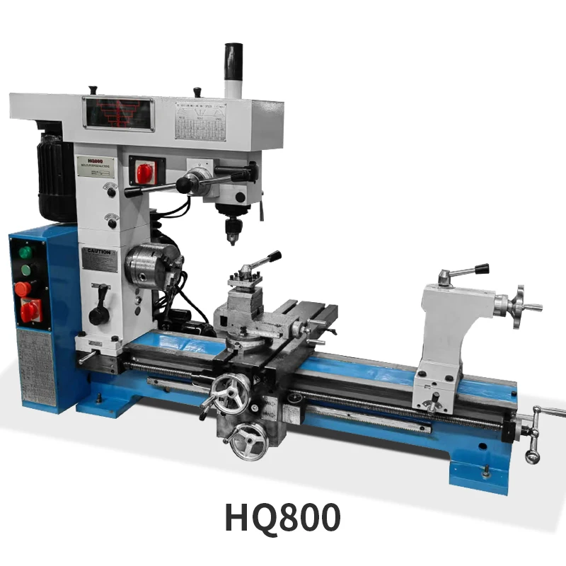 HQ500 multifunctional lathe, drilling milling HQ800 three in one lathe metal processing machine tool