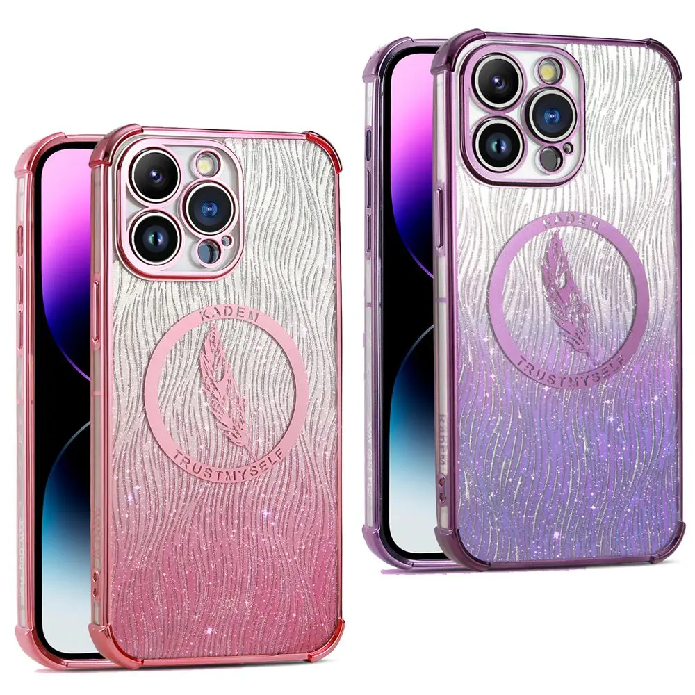 MOTO Edge 50 Pro 40 NEO 30 Ultra Glitter Phone Case for Motorola G84 G54 G64 G34 G24 G14 G23 Cases Silvery Shiny Feather Cover