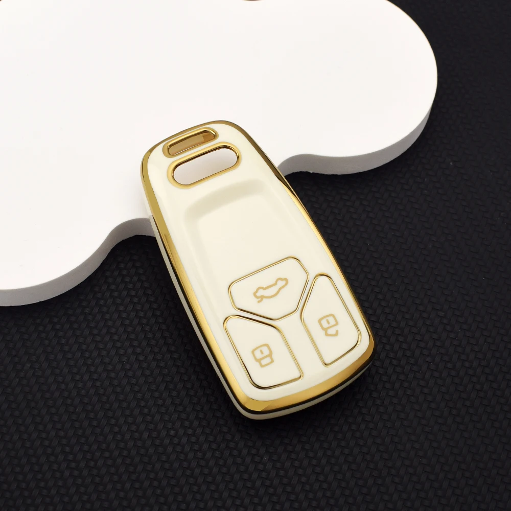 Car Key Protection Shell for Audi A4 A4L A5 Q5 Q7 TT TTS 8S B9 2016 2017 2018 TPU Car Remote Key Case Cover Accessories