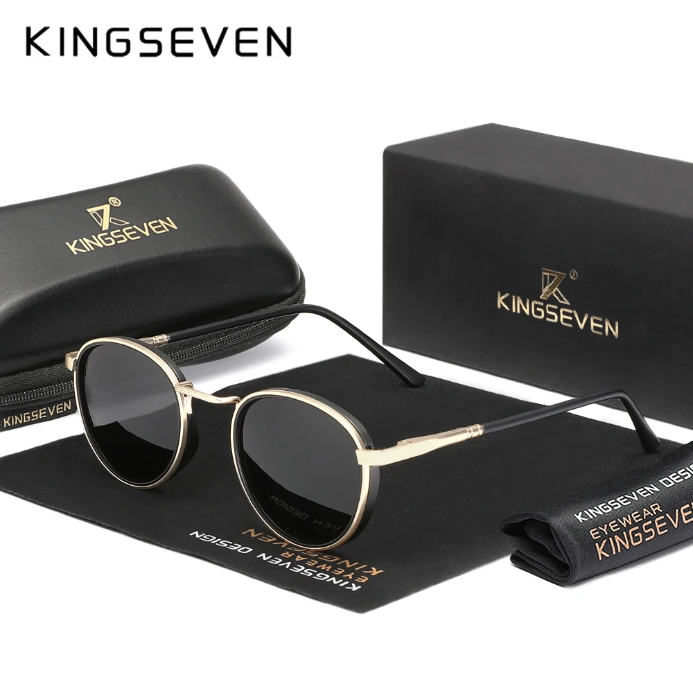 Men'S Fashion For 30 Year Olds - KINGSEVEN Round Frame Sunglasses UV400 Polarized
