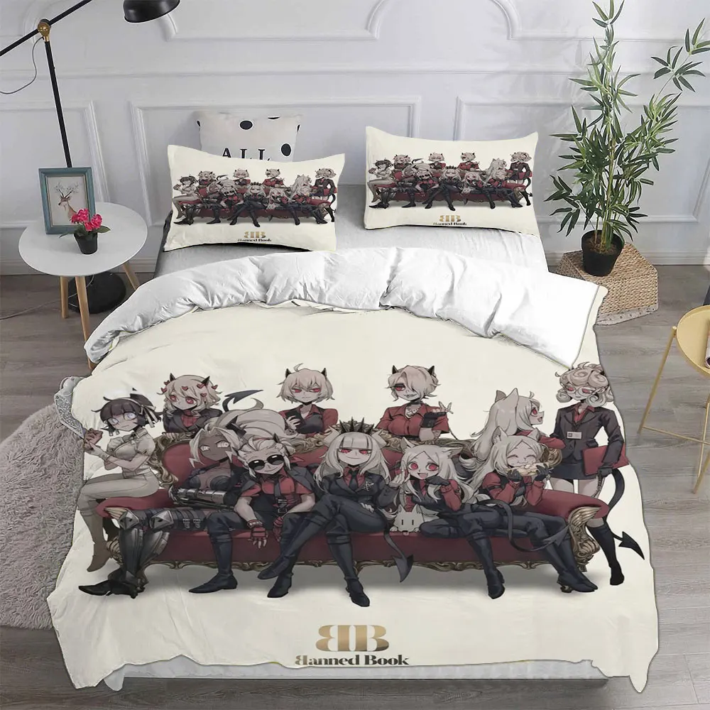 New Game Helltaker Bedding Sets Comforter Quilt Bed Cover Duvet Cover Pillow Case 2-3 Pieces Sets Kids Adult Size Home Textiles