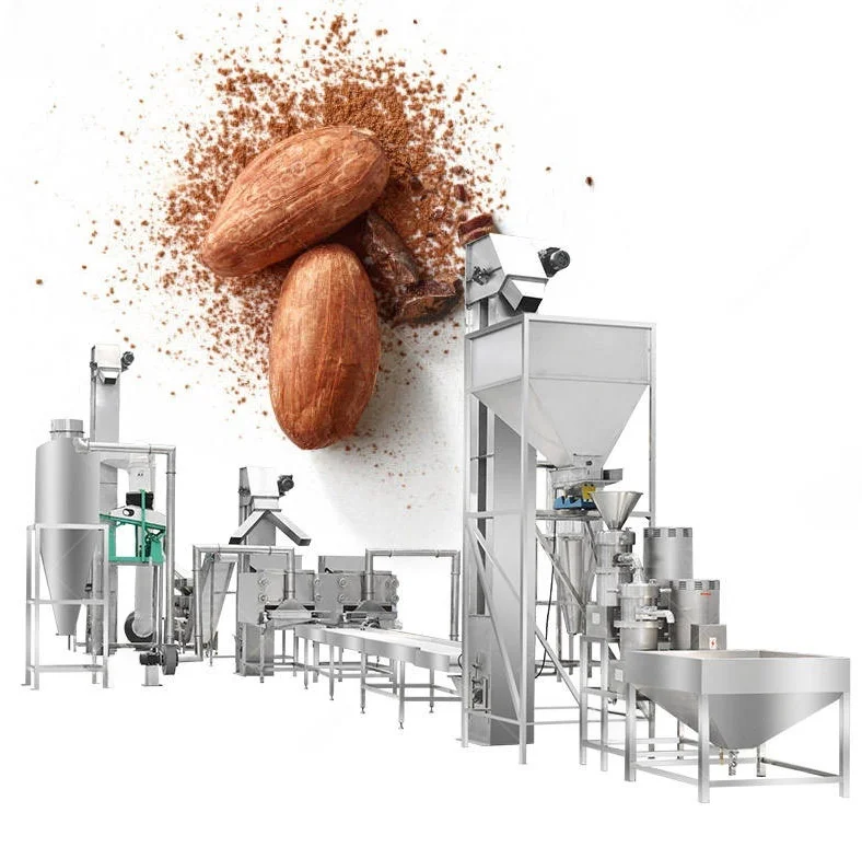 Cocoa Bean Grind Roasting Machine Cocoa Malt Production Line Cocoa Liquor Processing Line Customized
