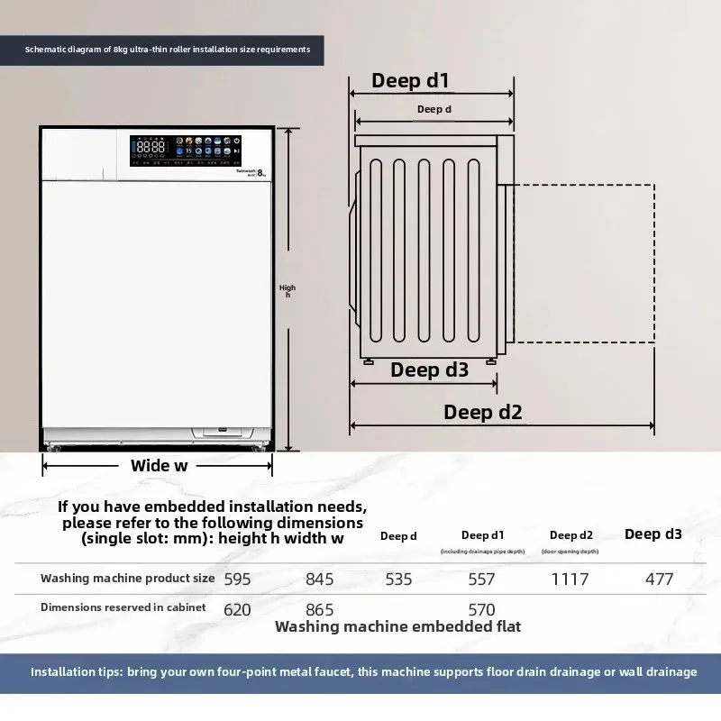 Conversion automatique de fréquence de la machine à laver à tambour