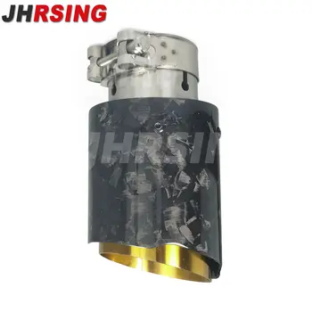 件鍛造碳纖維改裝汽車排氣管,用於消音器裝飾,新款金色、銀色、黑色尾嘴,無 LOGO 6 最佳銷售 假排氣管 - №5