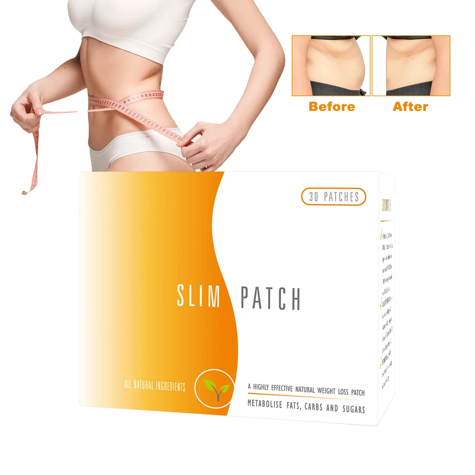 Slimming Patch Fast Burning Weight Lose Natural Herbs Sticker Body Shaping Magnetic Thinner Abdomen Navel Slimming Patch Slime