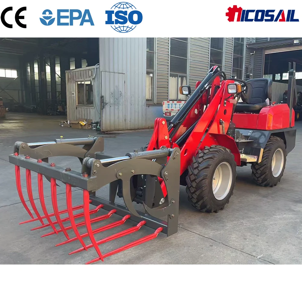 

Compact Telescopic Loader Euro 5 Engine CE Approved Mini Telehandler Small Wheel Loader 4WD for Farm Garden Construction