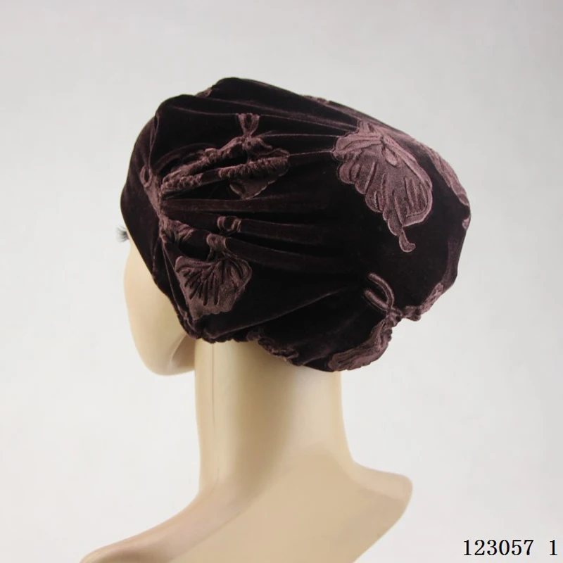 

Зимний бархатный тюрбан, индийская шляпа, женская химиотерапия, мусульманский хиджаб, платок, капот от выпадения волос, повязка на голову, повязка на голову, Turbante Mujer