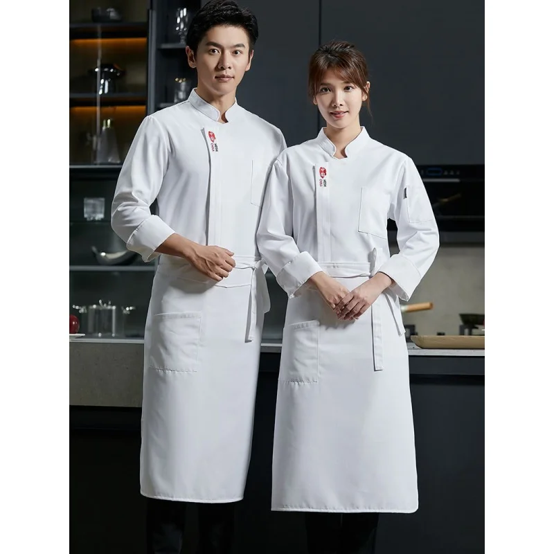 Embroidery Overalls Men'S Short-Sleeved Kitchen Western Restaurant Hotel Baking Cake Shop Tooling Chef Female