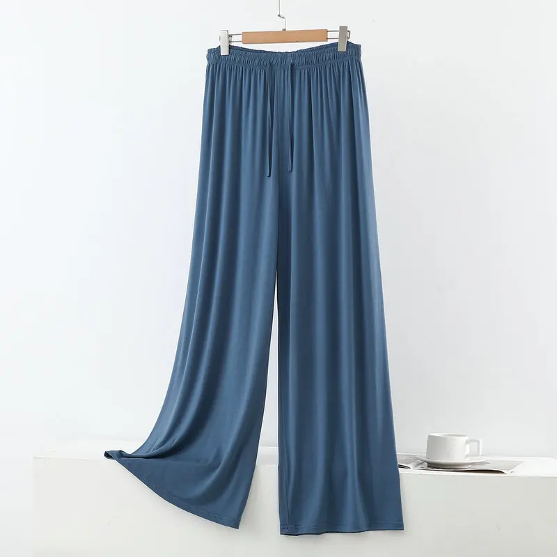 Plus size M to 6XL Modal Sleep Bottoms for Women Draped Wide Leg Pant Loose Straight Long Pants Casual Loungewear Dance Trousers