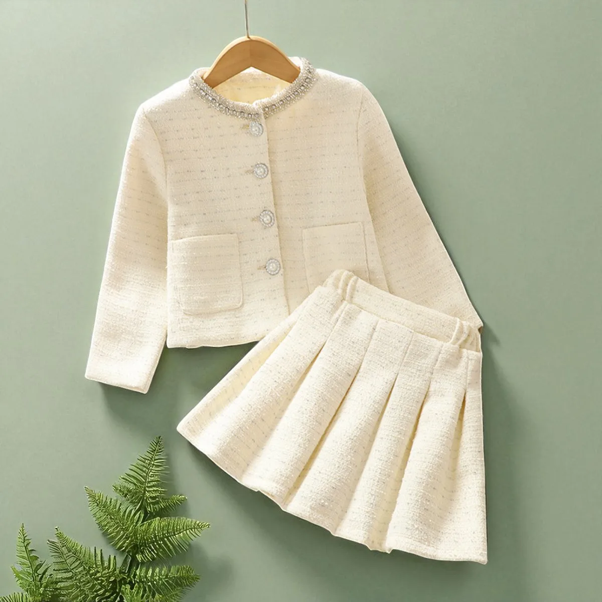 Girls Clothing Set Back to School School Uniform Outfits Kids Blazer & Skirt 2 pcs Baby Girls Tracksuit Teens Kids Suit Costumes