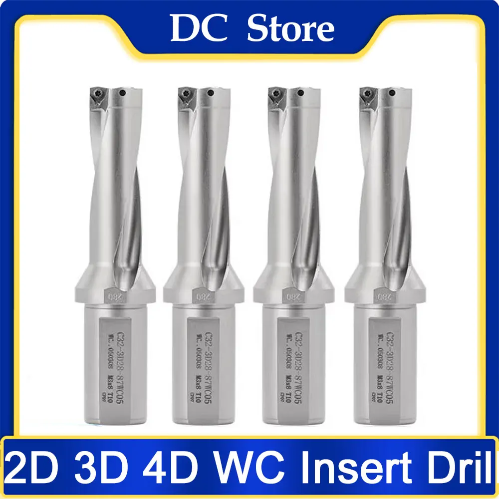 

WC Series Indexable drill U drill bit 10mm-50mm 2D 3D 4D 5D Bites WCMX WCMT Insert Metal Drill Bits Machinery Lathe CNC cooling