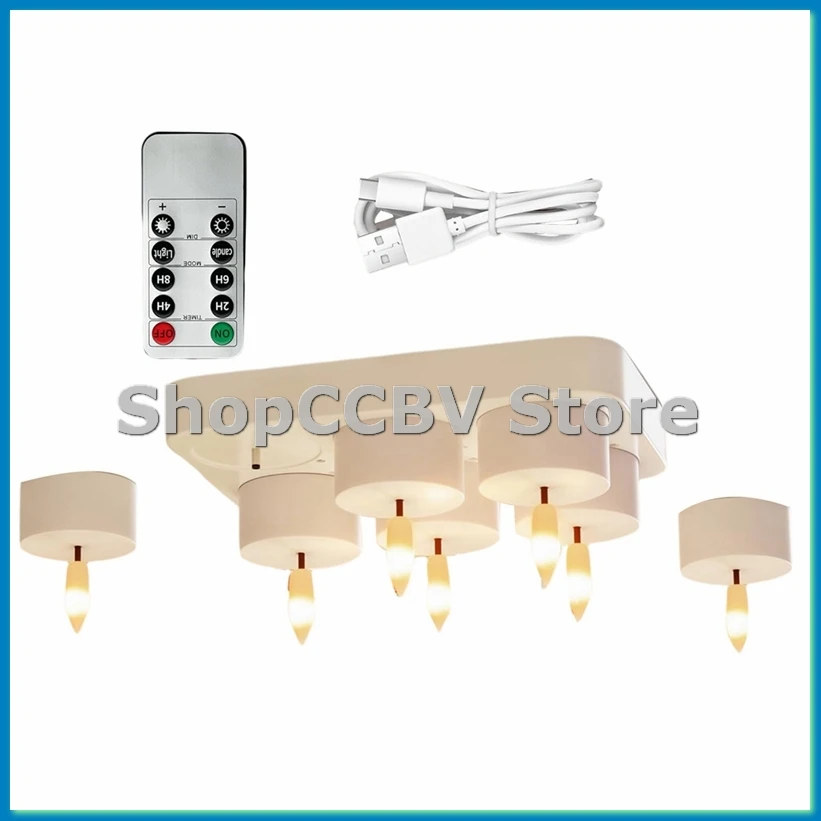 

Rechargeable Flameless Tea Lights Candles with Charging Station 6Pcs Battery Tea Lights Candles with Remote & Timer-A57M