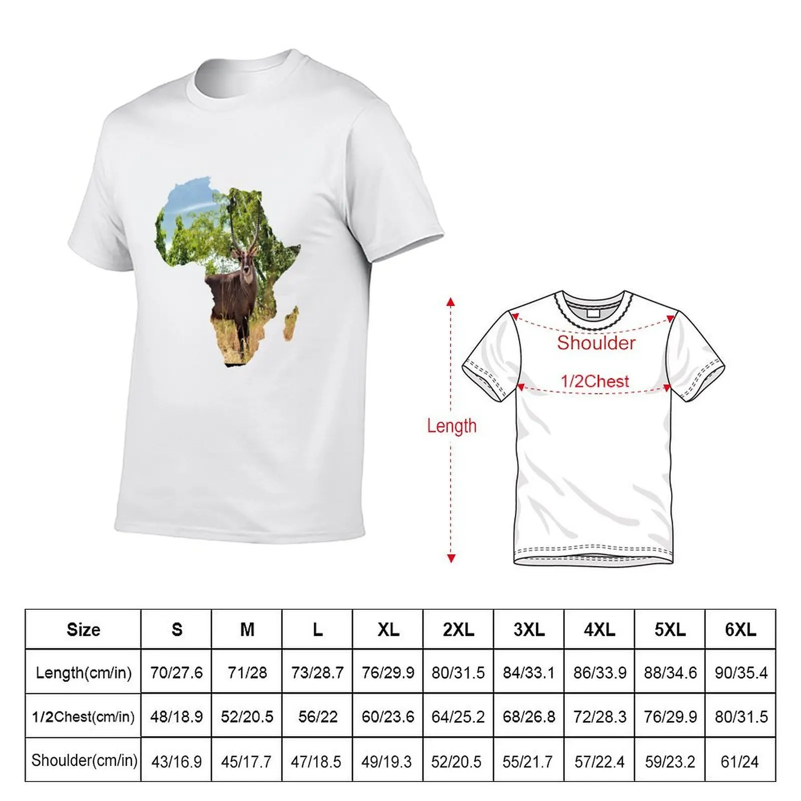 Africa map T-Shirt t shirts for man graphic tees t shirts cotton 100% T-Shirt