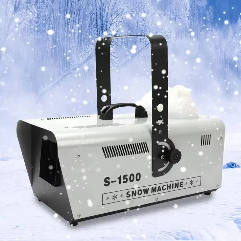 ماكينة ثلج معدنية كهربائية بقدرة 1500 وات - جهاز تحكم عن بعد معدات تساقط الثلوج الصغيرة لعرض عيد الميلاد #1