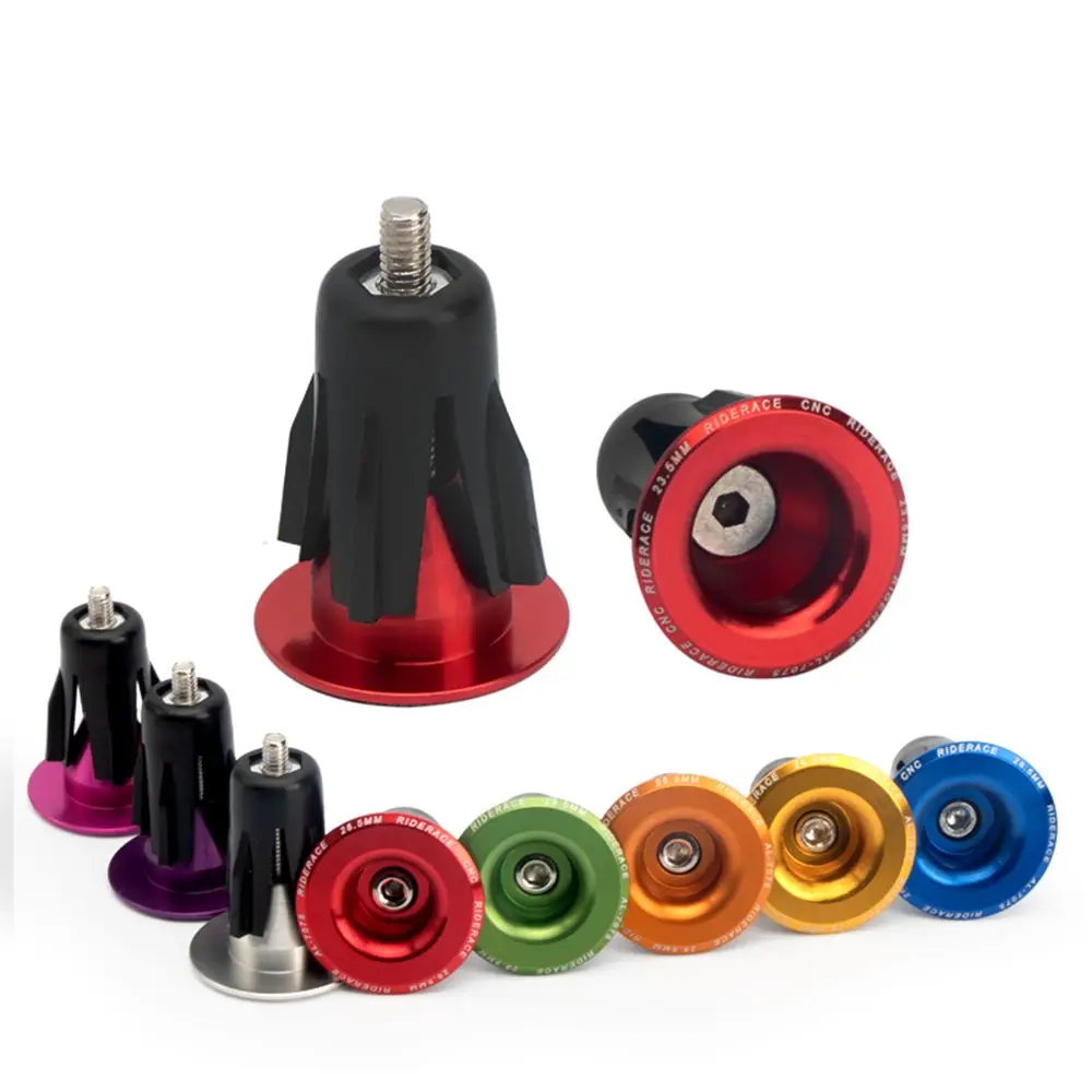 Tapones ajustables para manillar de bicicleta, accesorios de ciclismo multicolor, 1 par