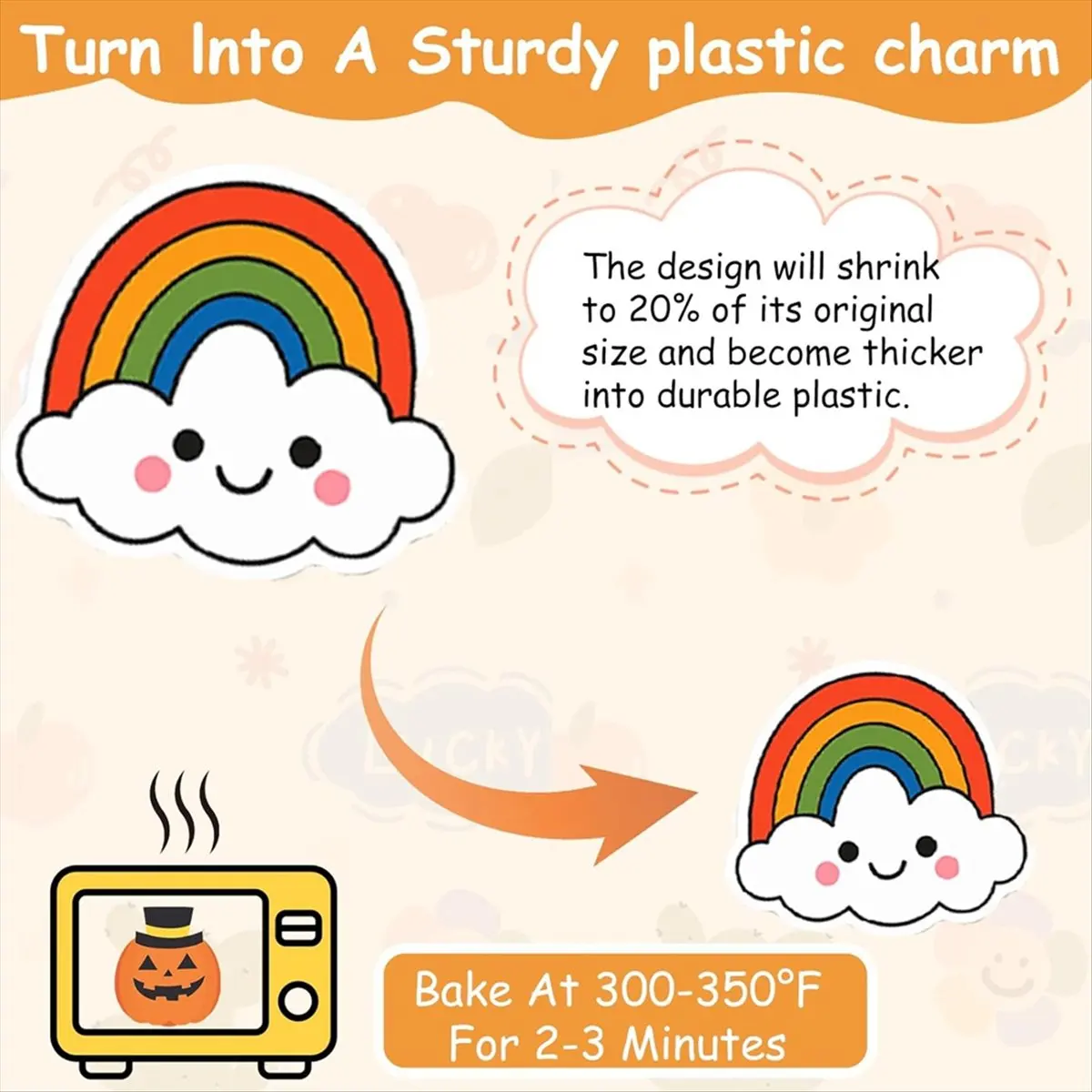 260Pcs Shrinky-Dink Sheets KIT,Shrink Plastic Sheets,20PCS Shrink-Paper 240PCS Keychains,for Kids -Craft Marking