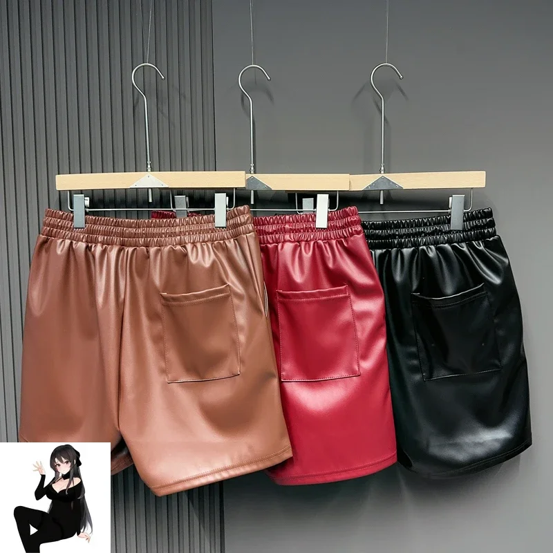 Reflective Leather Embroidery Letter Label Beach Shorts Men Women Summer Casual Drawstring Loose Board Shortpant Young Style