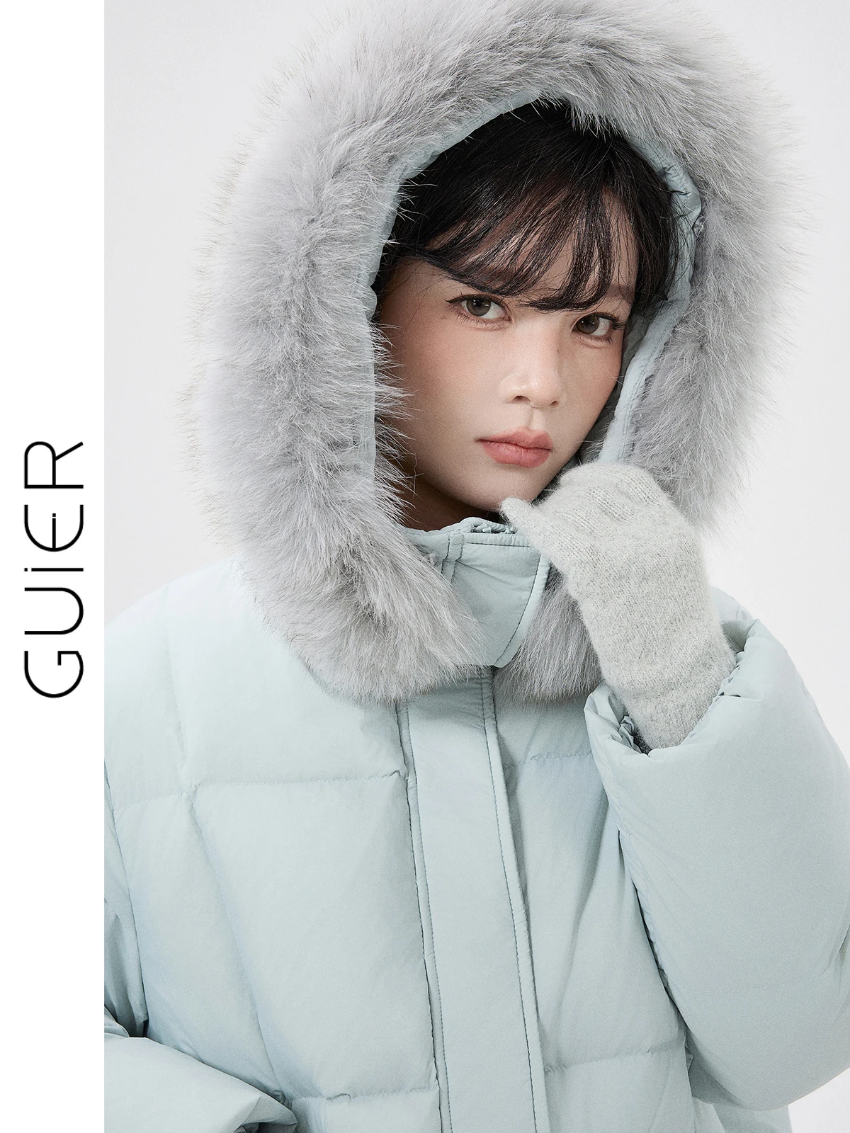 

Женская зимняя куртка-пуховик с меховым воротником и капюшоном, 90% белый утиный пух, теплая, повседневная, с длинными рукавами, стандартный крой