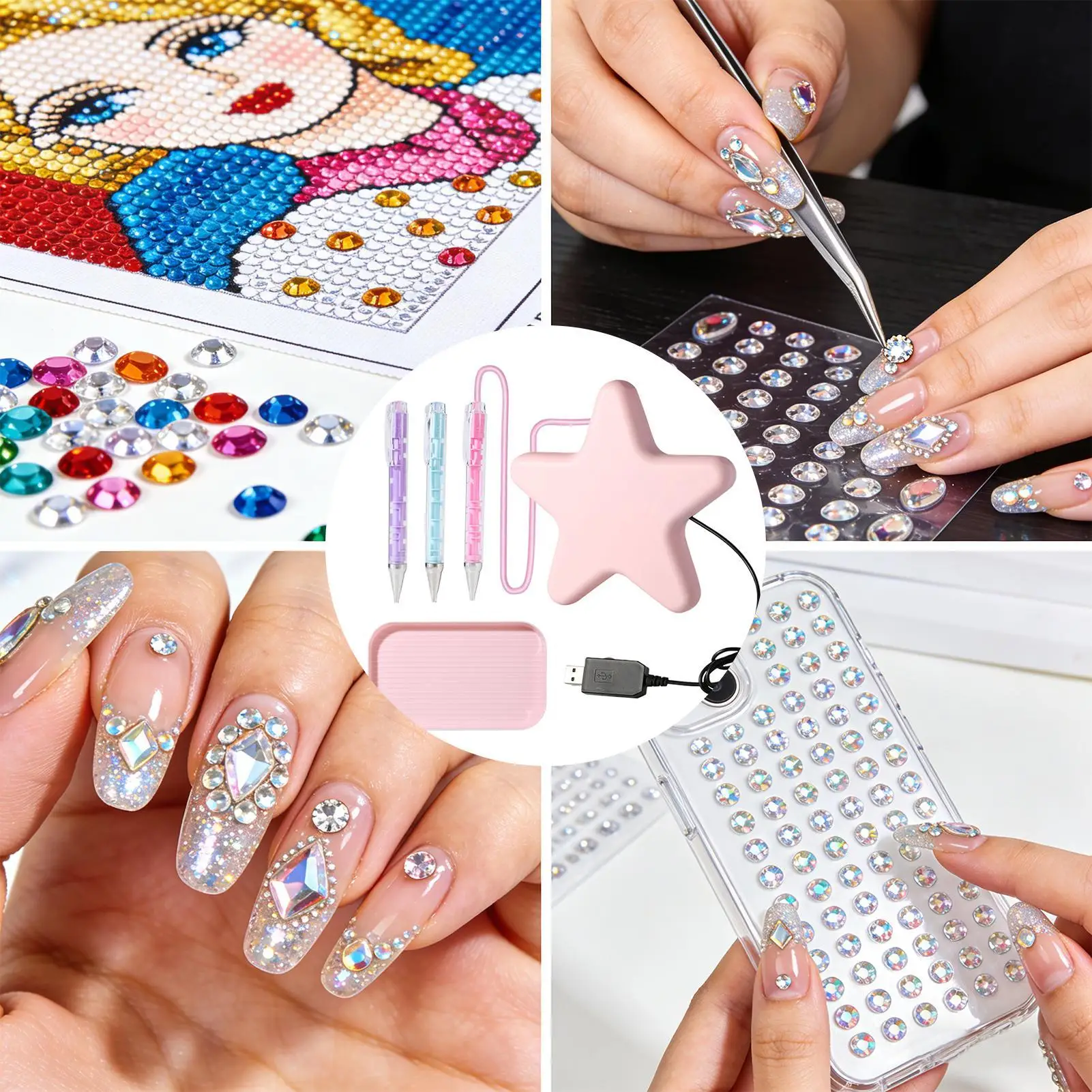 

Электрическая ручка для рисования стразами без воска, инструменты для работы с бусинами с поддоном, электрическая ручка для рисования стразами для рукоделия, DIY, домашнего декора, для взрослых