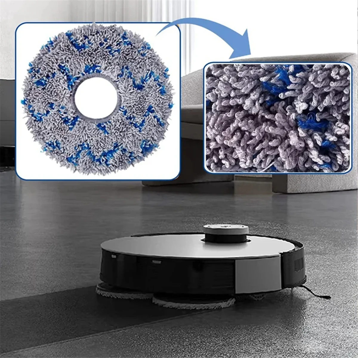 สําหรับ Ecovacs T10 TURBO /Deebot X1 /OMNI / X1 TURBO T20 Omni เครื่องดูดฝุ่น Mop ผ้าล้างทําความสะอาดได้ Mop Pads อุปกรณ์เสริม—A19G
