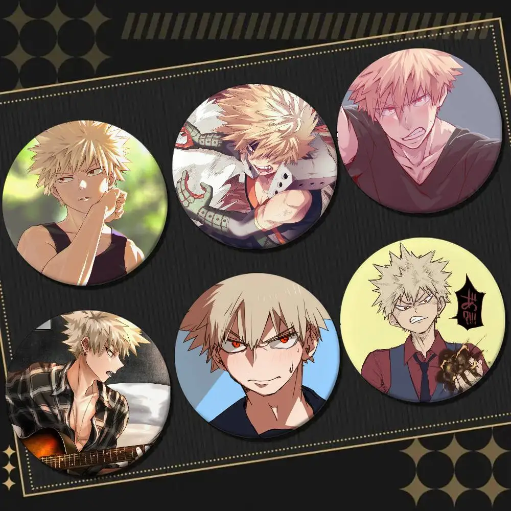 Bakugou Katsuki Anime My Hero Academia Badges Pins Lapel Pins Hat Pins Brooches Gifts Decor Backpacks