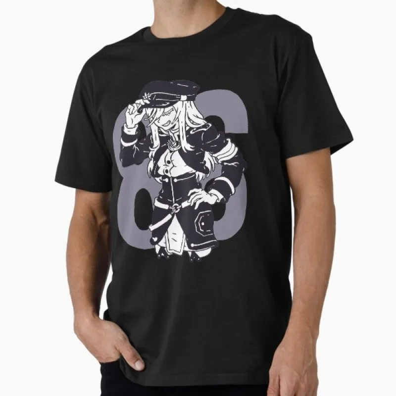 

0327 Manga 86 Eighty Six Gift t shirt Anime girls Graphic Tee 100% cotton print clothing Y2K clothes Large size Tops S-6XL