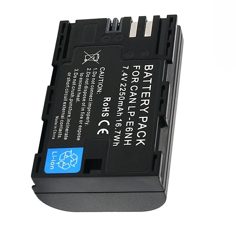 2250mAh LP-E6NH بطارية لكانون EOS R5 R6 5D4 80D 90D استبدال ل LP-E6N LP-E6 عالية الطاقة ل DSLR والكاميرات بدون مرآة #6
