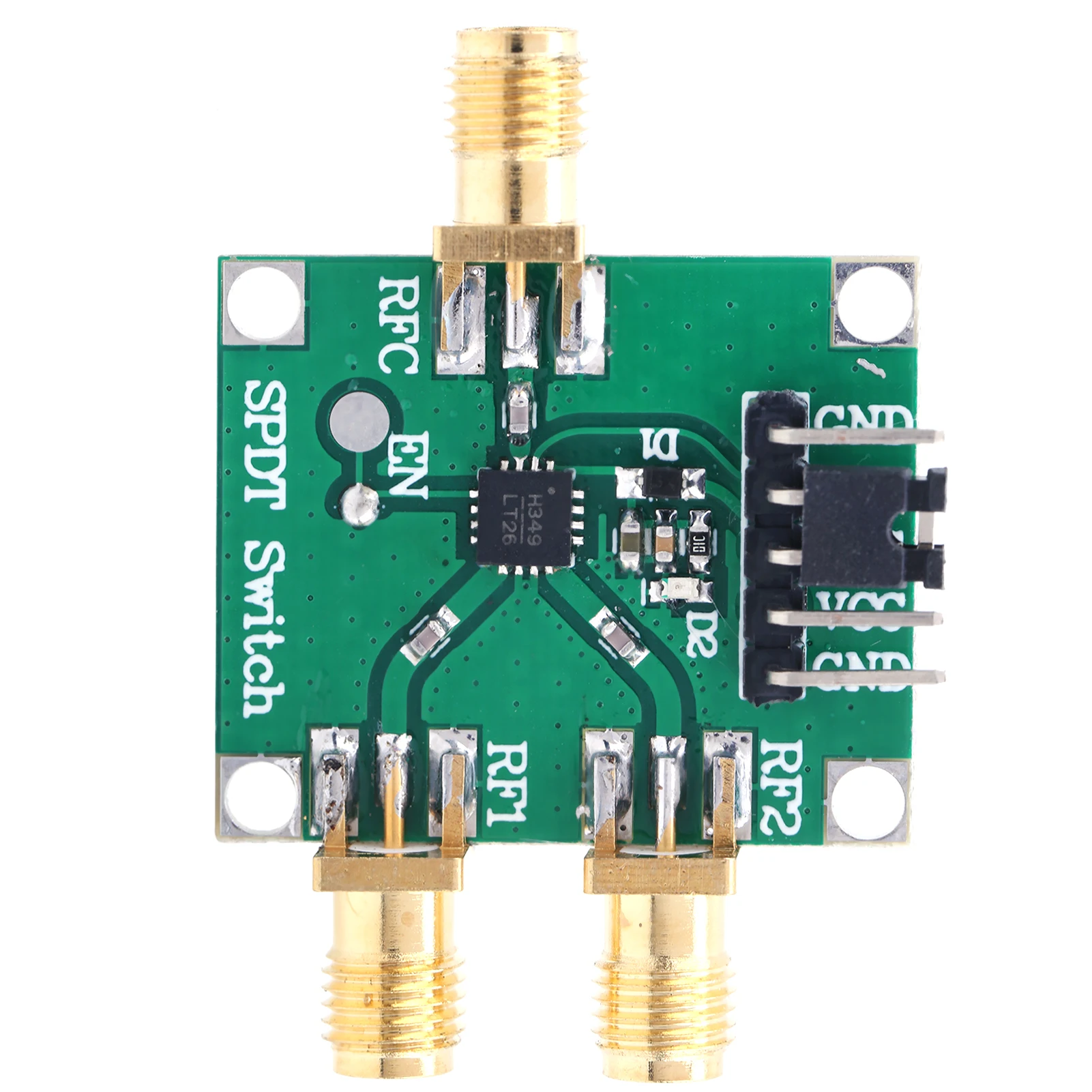 3‐5V RF-schakelaarmodule Enkelpolige dubbele worpkaart 50Ohm Ingang Uitgang Impedantie SMA-interface