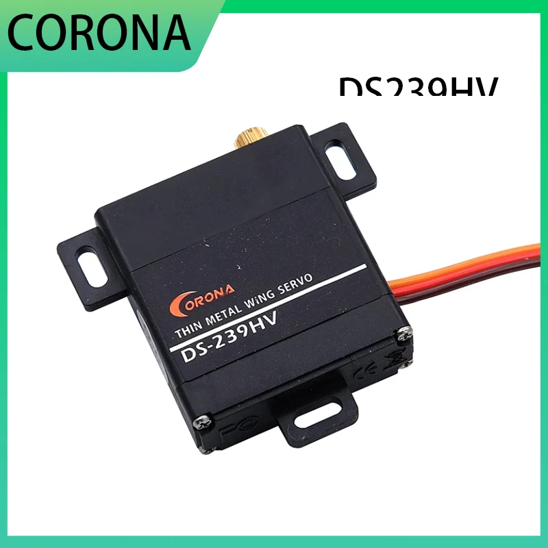 

Corona DS239HV DS-239HV 8,4 В цифровой тонкий сервопривод шарикоподшипник металлическая шестерня 4,6 кг/0,13 сек/22 г RC планер самолет