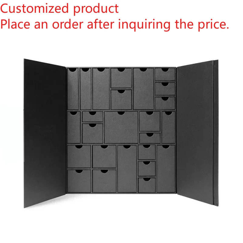 

Customized queryAdvent Calendar Box Custom Printing Rigid Cardboard Christmas Surprise Box with Magnet Empty Drawer Boxes for Gi