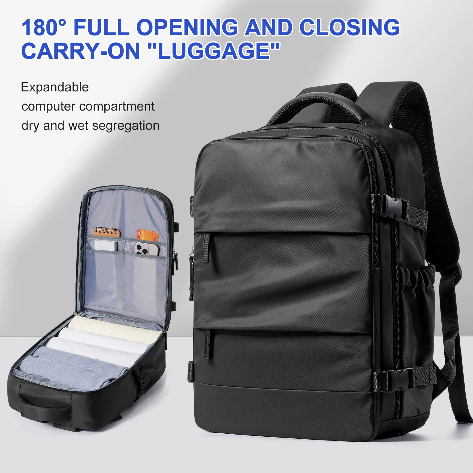 Waterproof Travel Backpack Outdoor Hiking Backpack for Men Women, Ryanair 40x20x25 Backpack Cabin Handbag Executive Laptop Bag