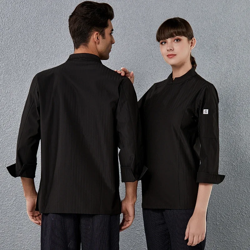 High Quality Chef Jacket Men Women Work Clothes Top Shirt Restaurant Hotel Cook Chefs Coat Uniform Male Female Customized Logo
