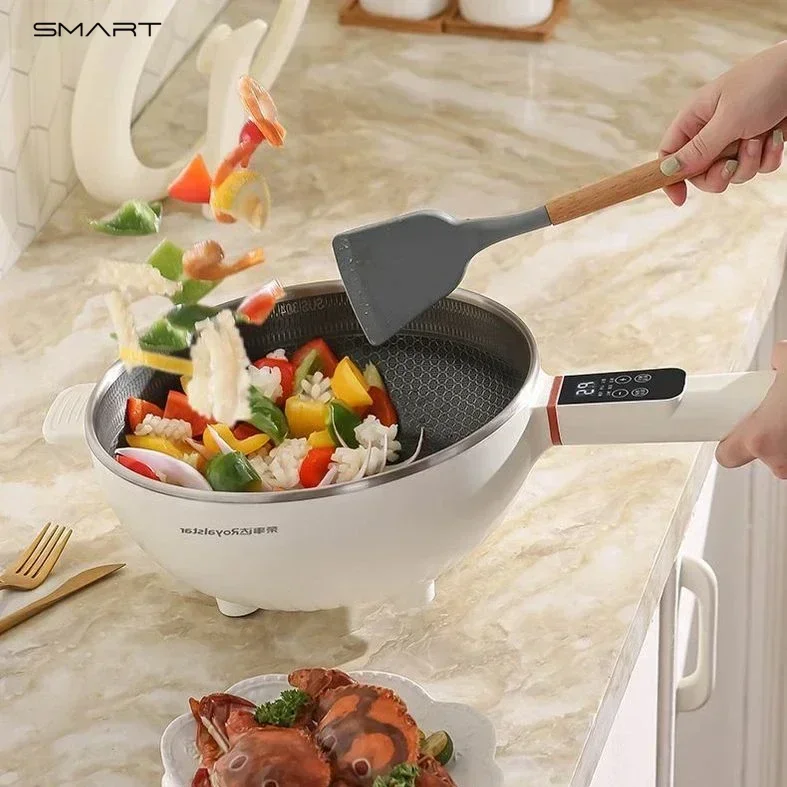 

Electric frying pan. Integrated cooking. 304 stainless steel. Honeycomb non-stick pan. Multi-function electric hot pot.