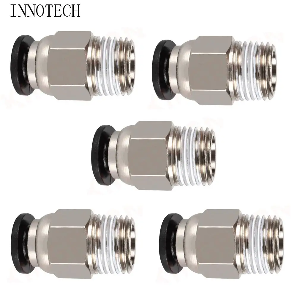 

Printer Accessories Fittings Hotend Part Bowden 1.75mm For V6 V5 J-head 3D Printer Parts PC4-01 Remote Pneumatic Connectors