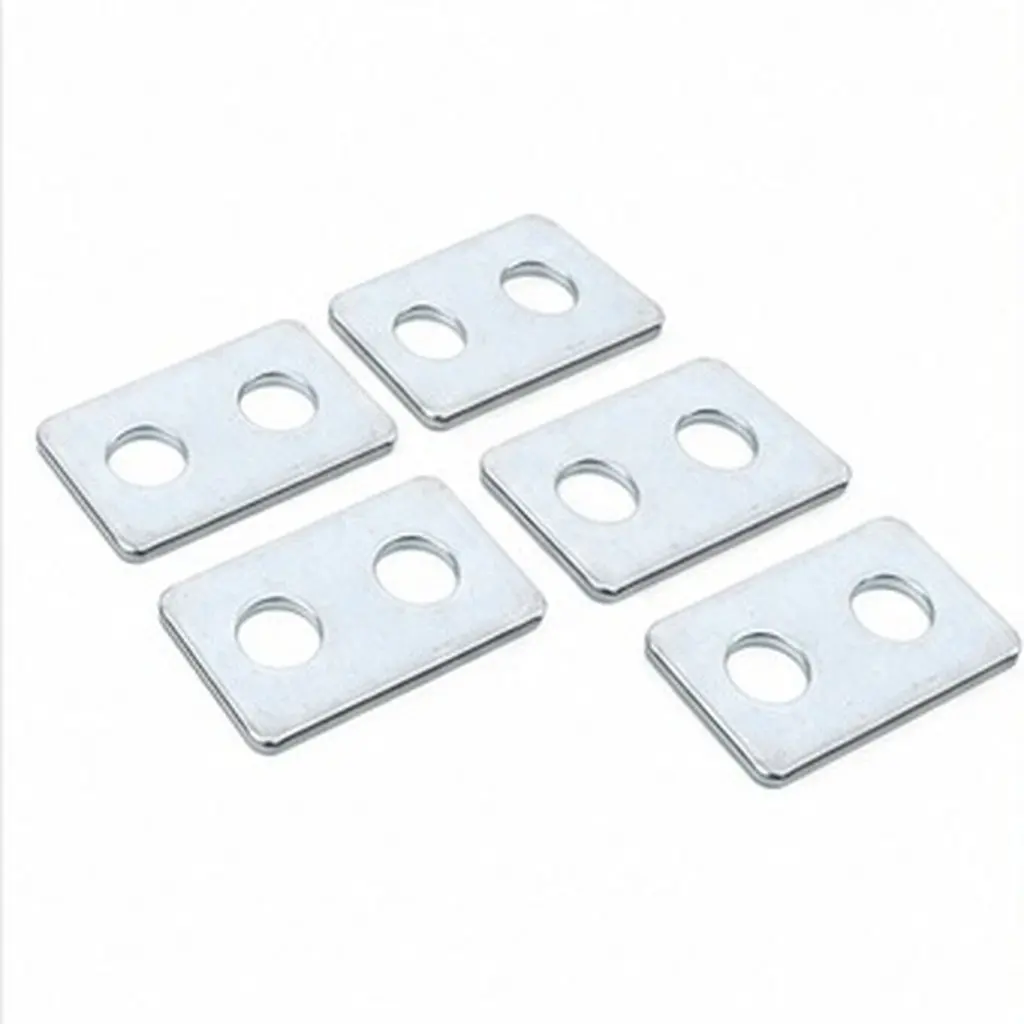 4Pcs Electronic Scale Sensor Spacer Plate Precision Replacement 2-Hole Load Cell Mounting Fixing Gasket Interval Sheet