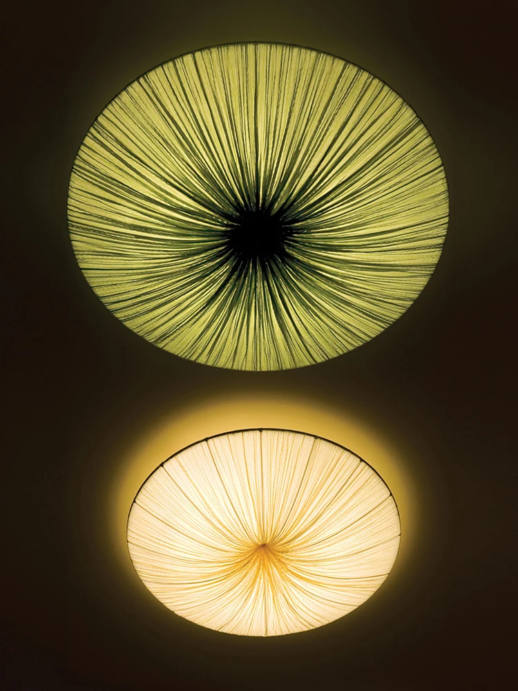 

Wabi Sabi Fabric Lampshade Ceiling Light Modern Flying Ceiling Chandelier Nordic Living Room Bedroom Staircase Ceiling Decor