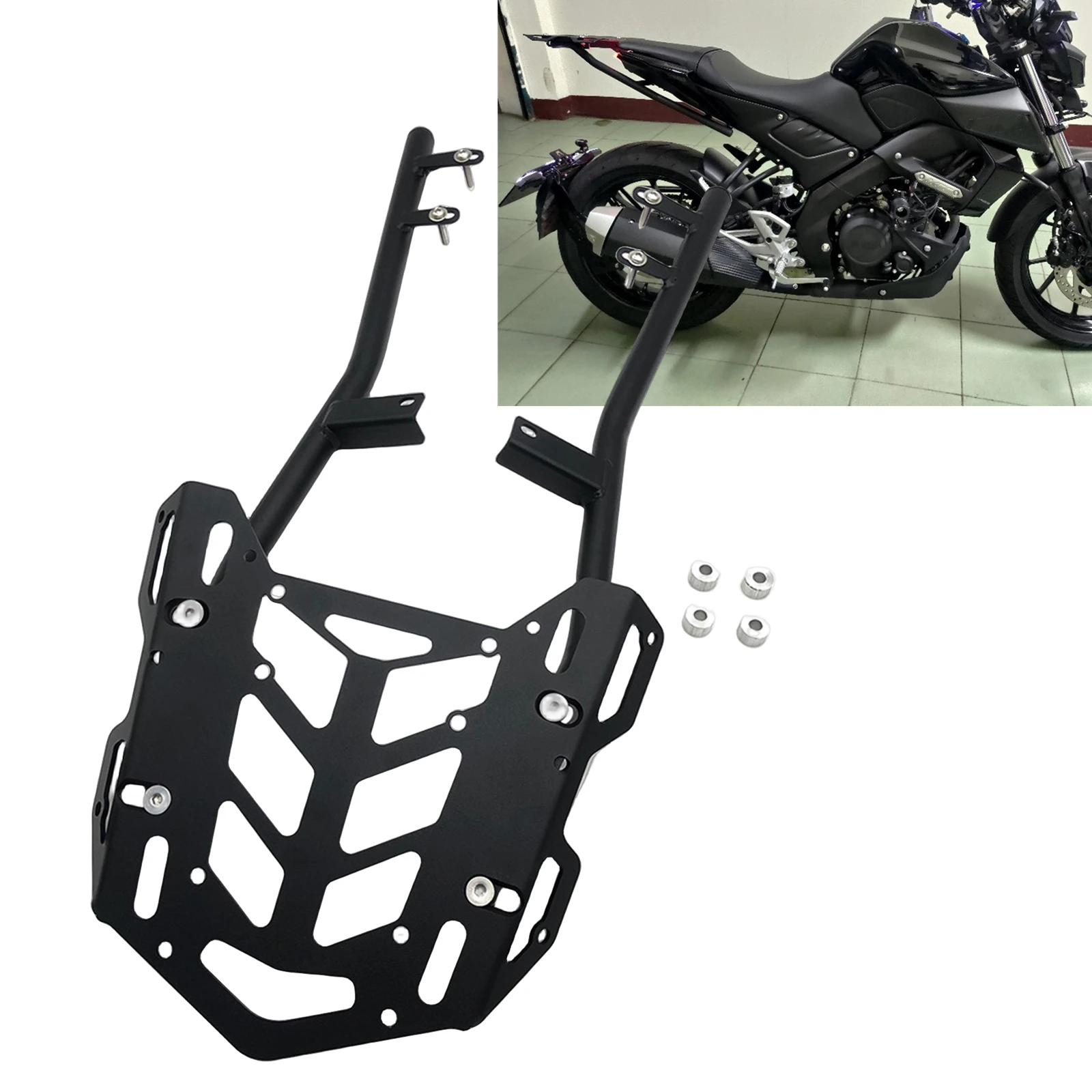 

For YAMAHA MT-15 MT15 2018-2023 Motorcycle Rear Carrier Top Storage Rack Luggage Plate Bracket Trunk Support Holder