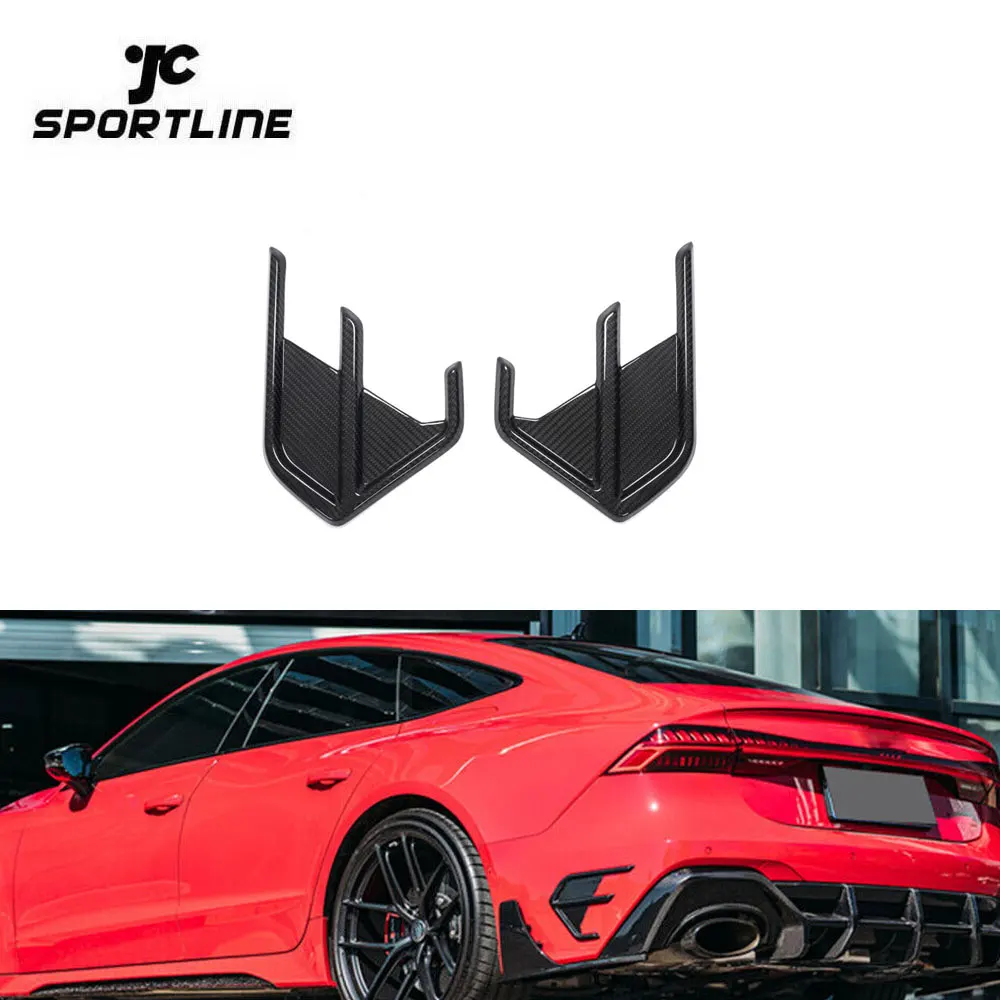 

Carbon Fibre RS7 Rear Bumper Canards For Audi RS7 Type 4K8 Sportback 4-Door 2019- 2021