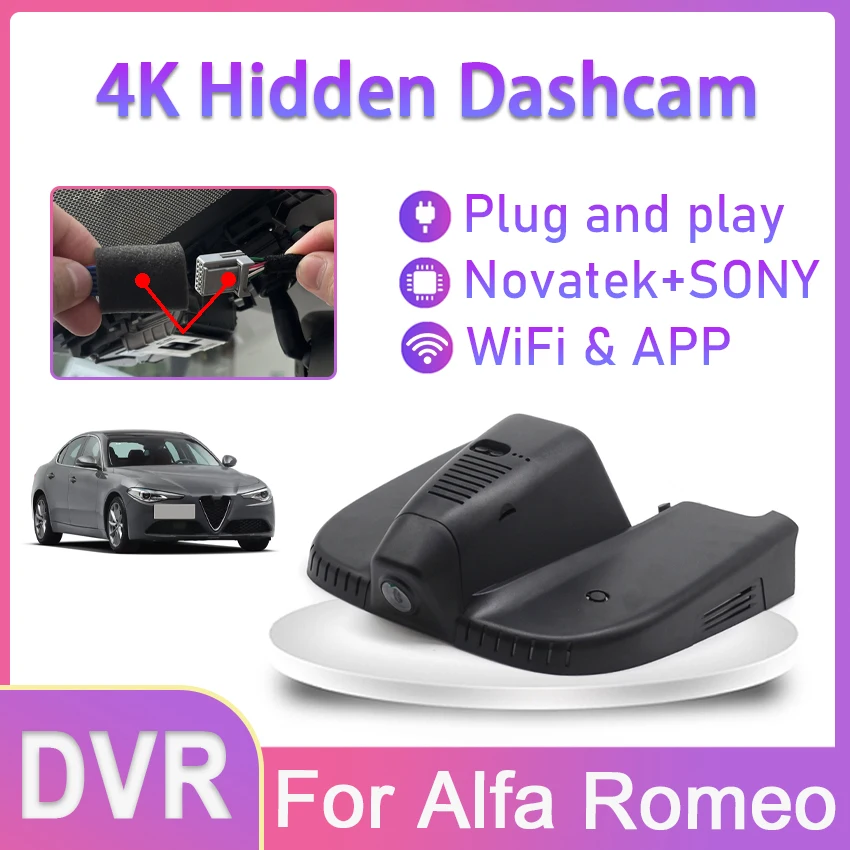 Hidden Car Dvr Dash Cam Camera Video Recorder for ALFA ROMEO Giulia Quadrifoglio GTA Veloce for ALFA ROMEO Stelvio Quadrifoglio