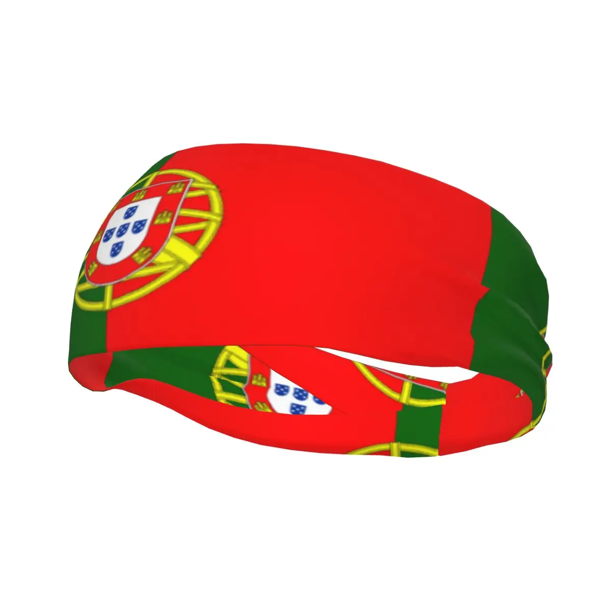 Flag Of Portugal Elastic Hair Band Yoga Headband Makeup Hair Hoop Headwrap