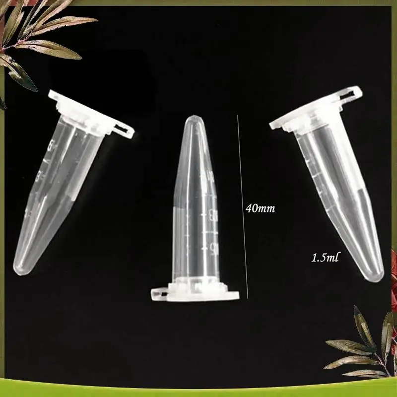 New-3000Pcs Mini Centrifuge Tubes 1.5Ml Raduated Clear Plastic Centrifuge Vials With Flat-Top Snap Cap