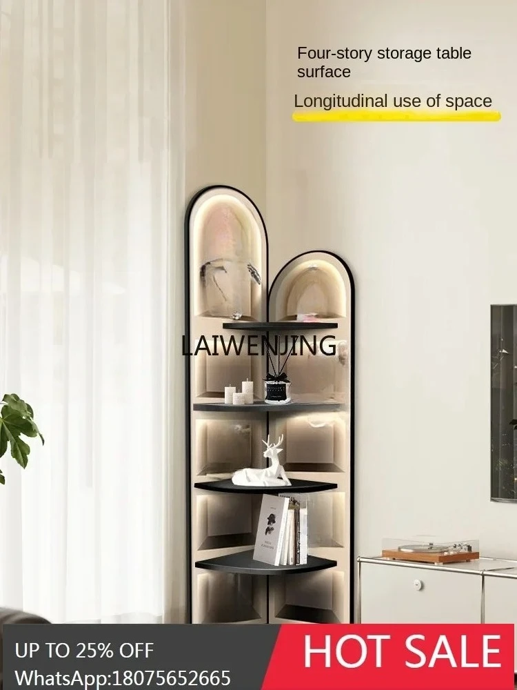 MJY living room corner painting, high-end corner multi-layer rack, crevice storage triangle cabinet painting