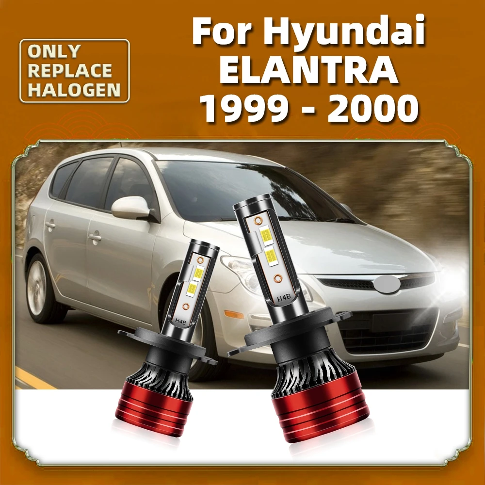 

Led 16000LM Car LED Headlight Bulbs Bright CSP Chips 120W Luces For Hyundai Elantra 1999 2000 Auto Vehicle Replace Hi Lo Beam H4