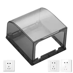 1pc 86 Type Self Adhesive Waterproof Electric Plug Cover Splash Box Sockets Switchs Protection Box Protector Bathroom Supplies