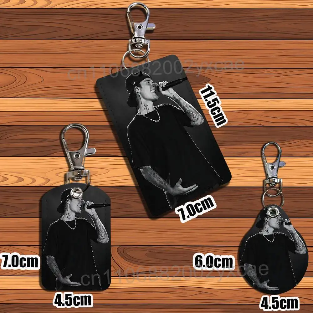 Young Memories Baby Justin Bieber JB Card Holder Keychain Key Ring Door Lock Access Protective Case For Security Gift