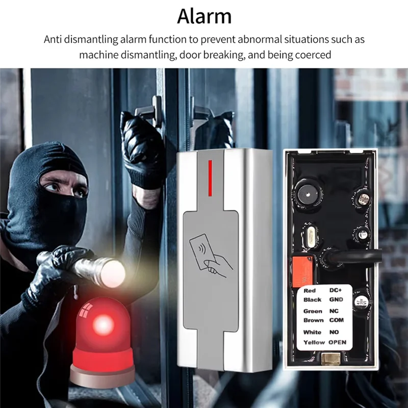 

B27B Wiegand Controlled Metal Keypad RFID Card Reader Waterproof For Outdoor Access Control Systems 3000 User