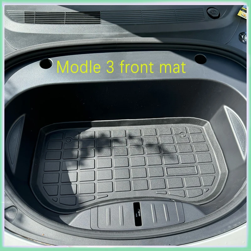 Front Rear Trunk Mats For Tesla Model 3 2023 2022 2021 Highland 2024 Car Accessories Mat Waterproof Cargo Tray Storage Pads