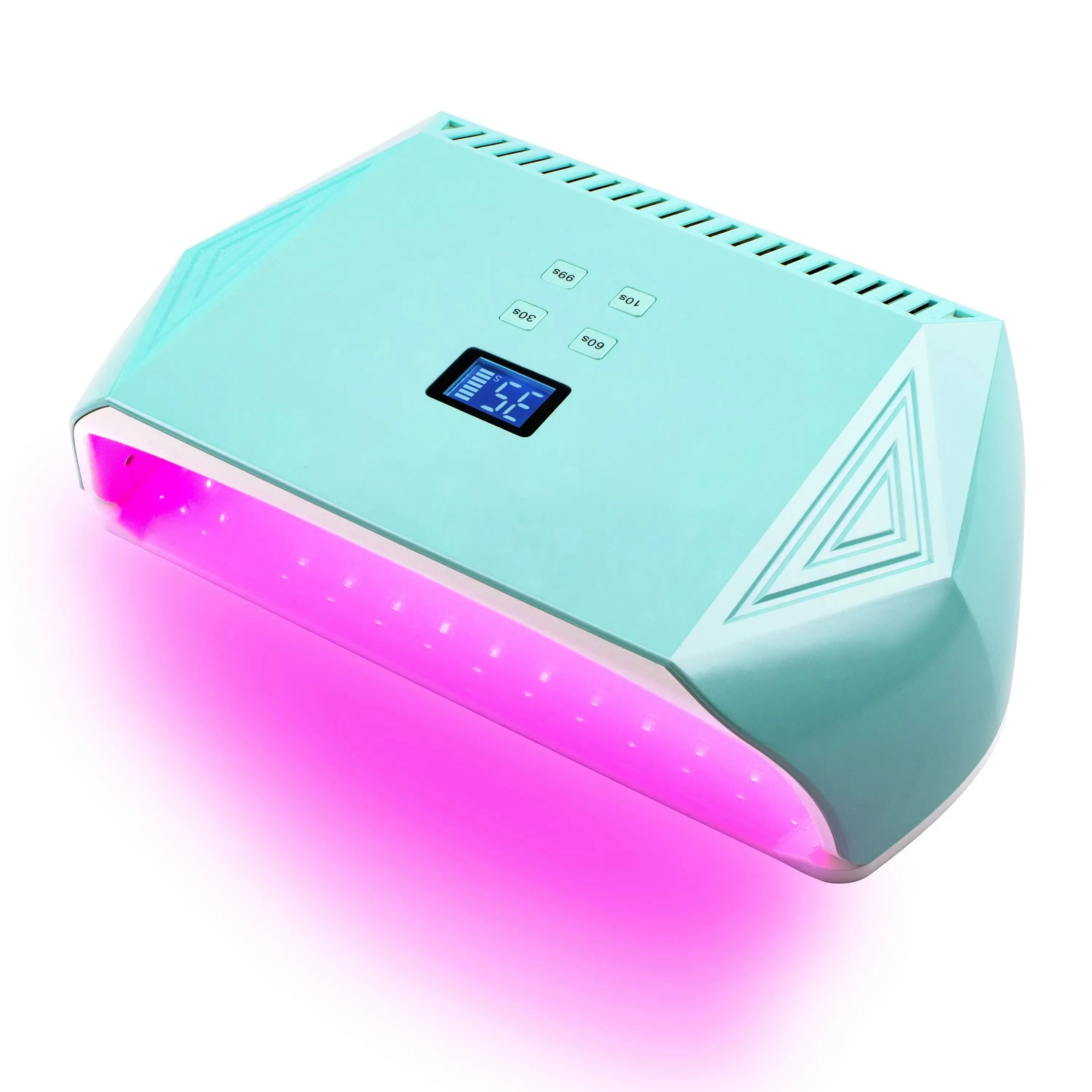 128 W kabelloses wiederaufladbares LED-Nagelgel-Härtungslicht Pro Cure große UV-LED-Nageltrocknungslampe für 2 Hände