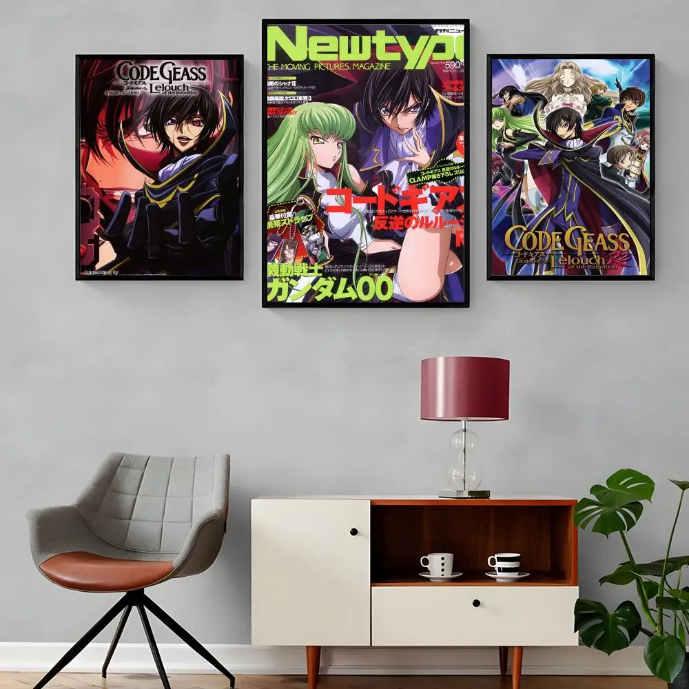 Anime C-Code G-Geass Painting Calligraphy Canvas Poster Waterproof & Durable Ideal Wall Decor for Every Space